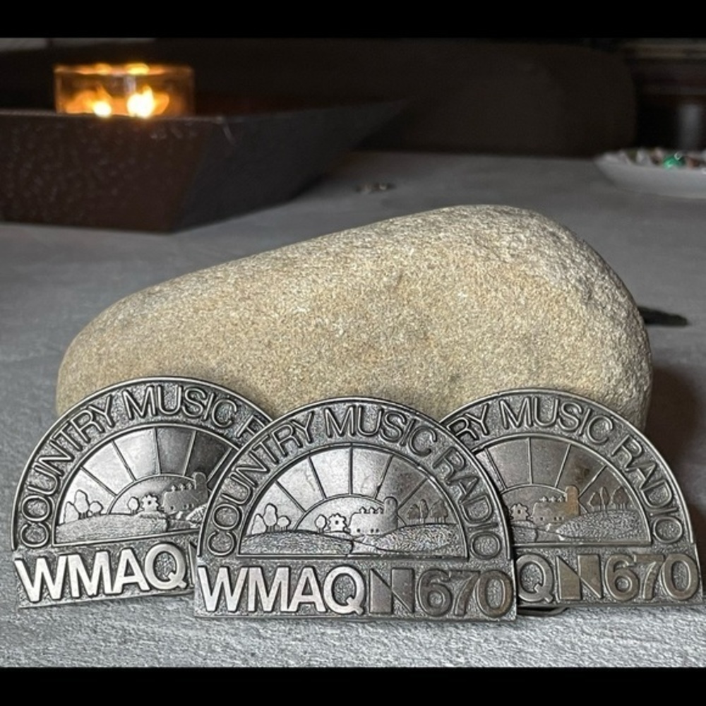 Vintage Belt Buckle WMAQ670 Country Music 1976 - Lewis